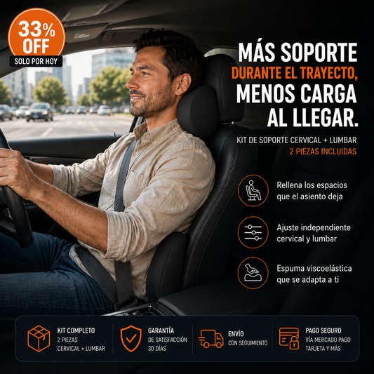 ConfortDrive™ | Soporte Cervical + Lumbar