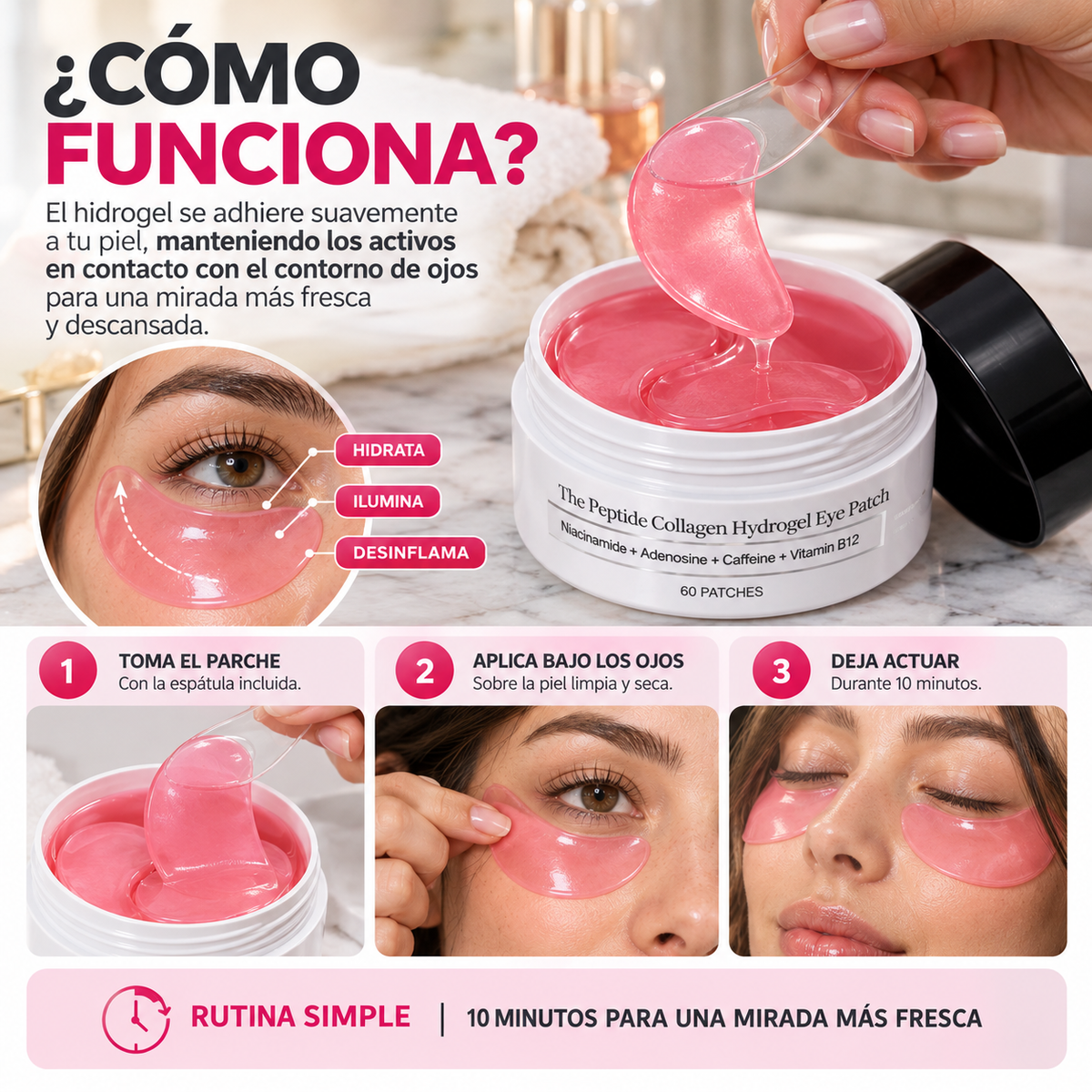 GlowPatch™ | Parches de Colágeno Revitalizantes